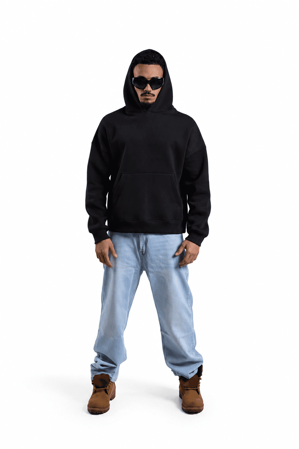 RAW Oversized Hoodie — Black