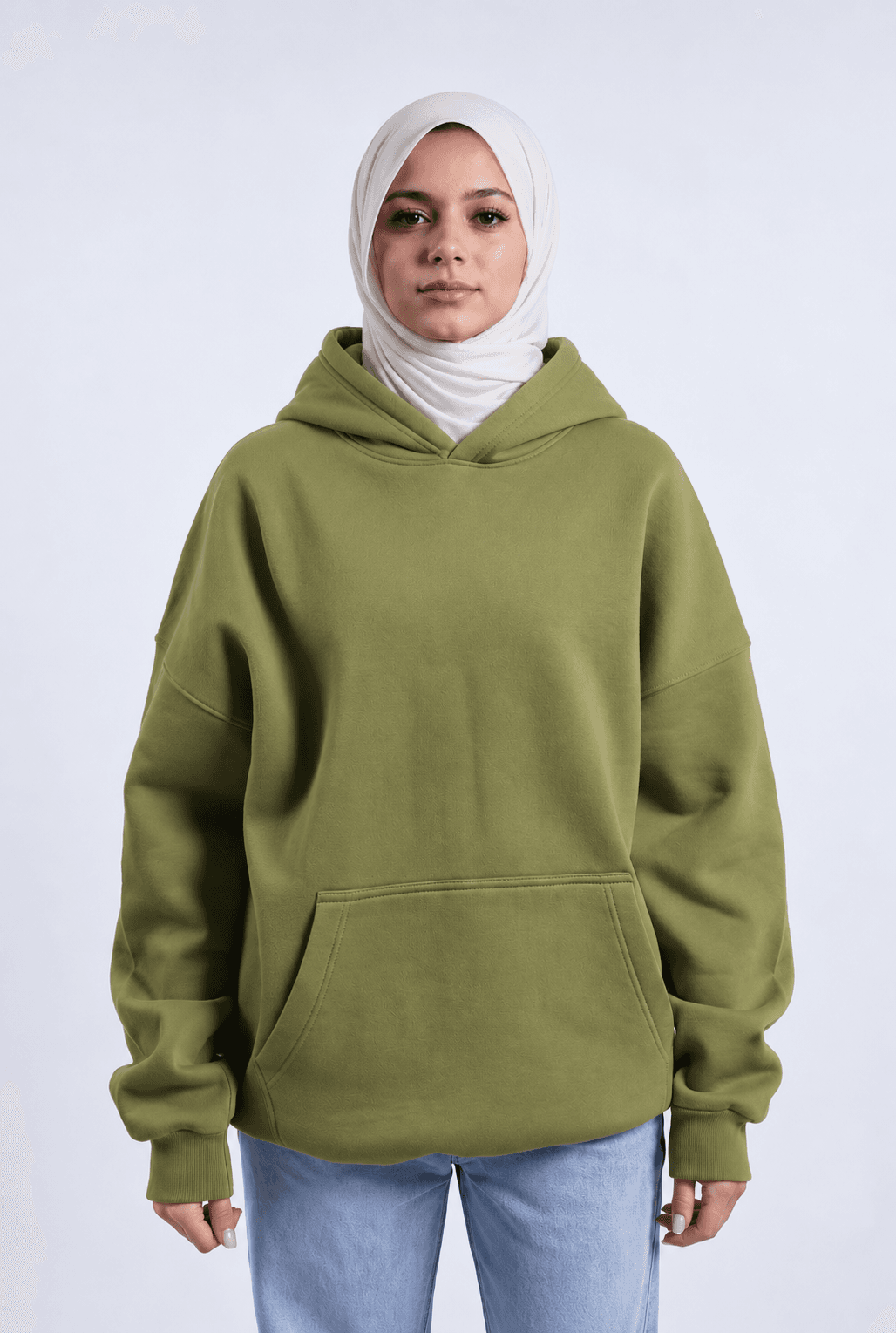RAW Oversized Hoodie — Olive