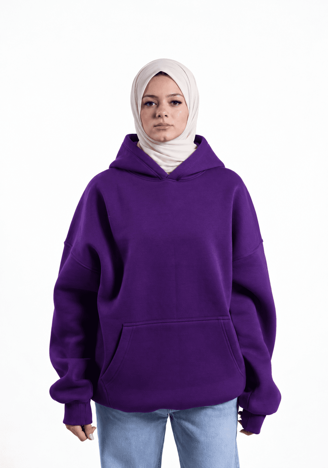 RAW Oversized Hoodie — Purple