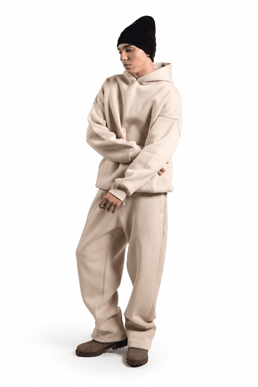 RAW Regular Hoodie — Beige