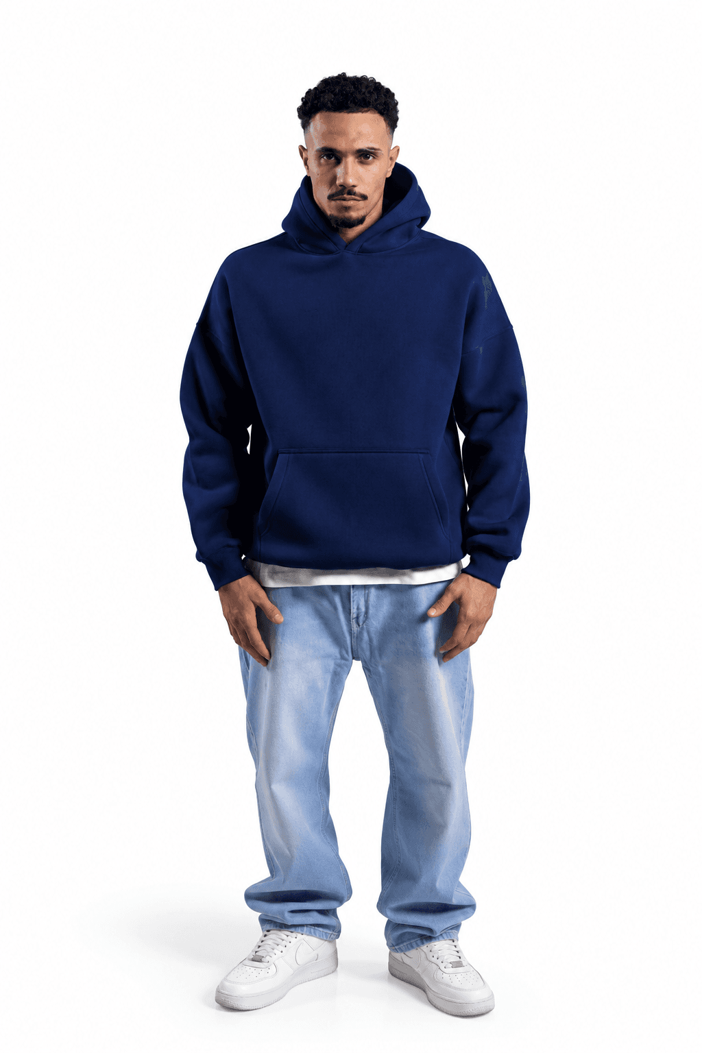 RAW Regular Hoodie — Navy