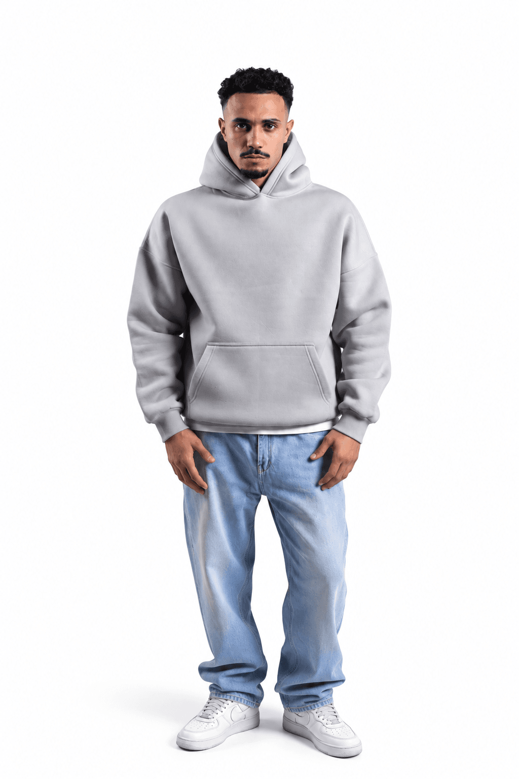 RAW Regular Hoodie — Silver